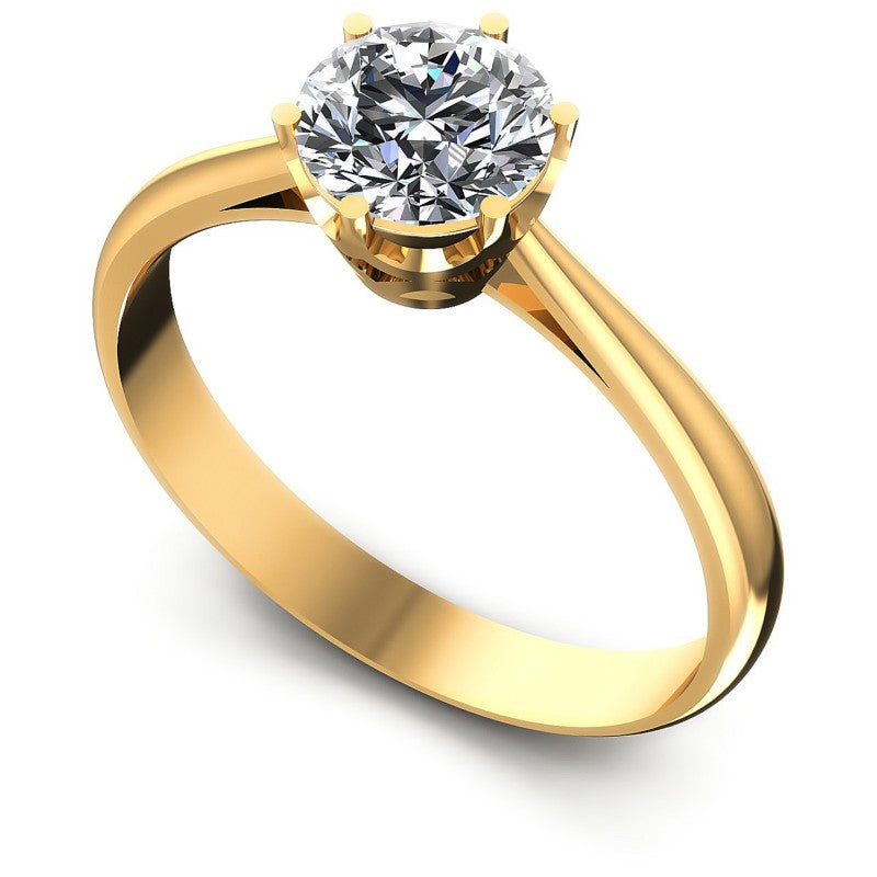 Round Diamonds 0.35CT Solitaire Ring in 14KT White Gold