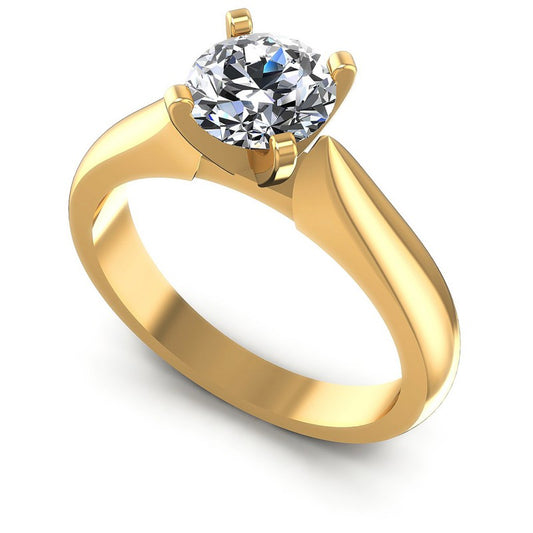 Round Diamonds 0.35CT Solitaire Ring in 14KT White Gold