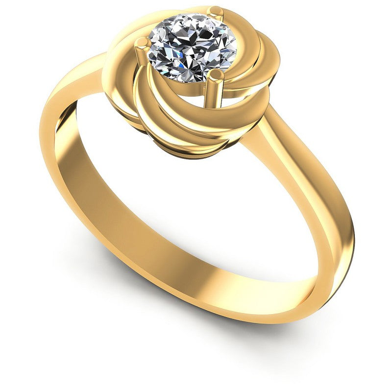 Round Diamonds 0.35CT Solitaire Ring in 14KT White Gold