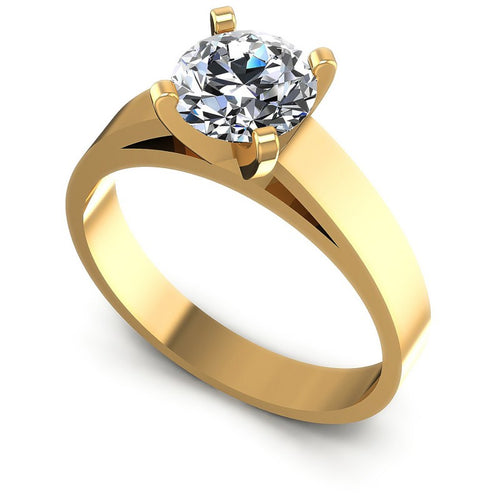 Round Diamonds 0.35CT Solitaire Ring in 14KT White Gold