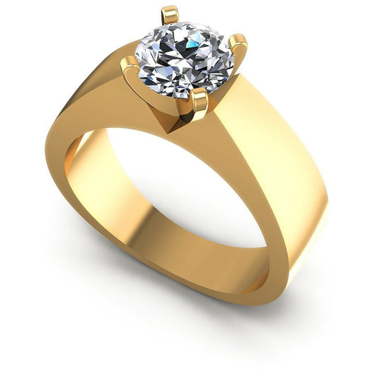 Round Diamonds 0.35CT Solitaire Ring in 14KT White Gold