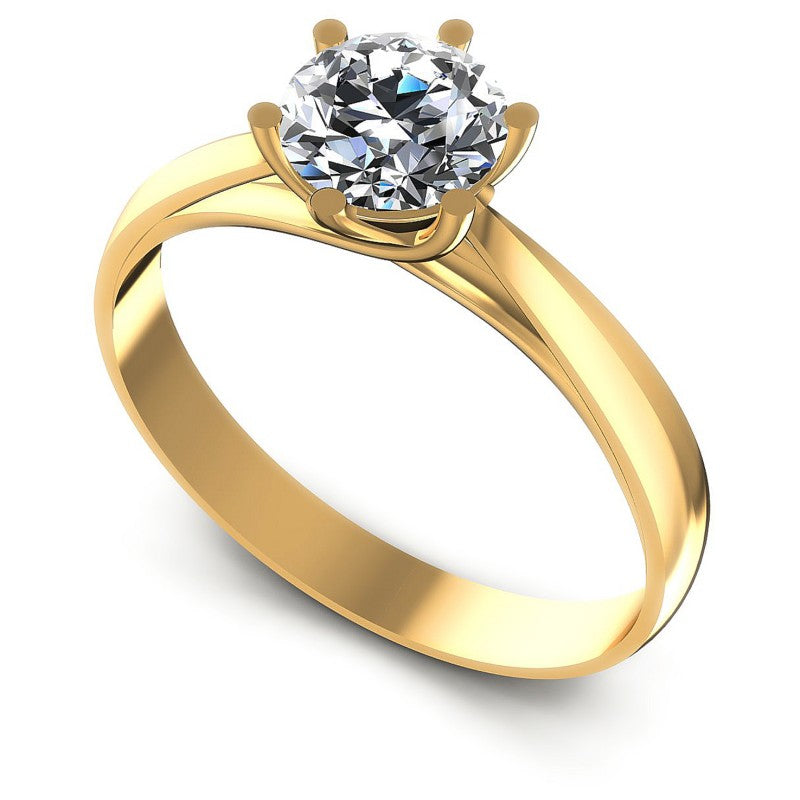 Round Diamonds 0.35CT Solitaire Ring in 14KT White Gold