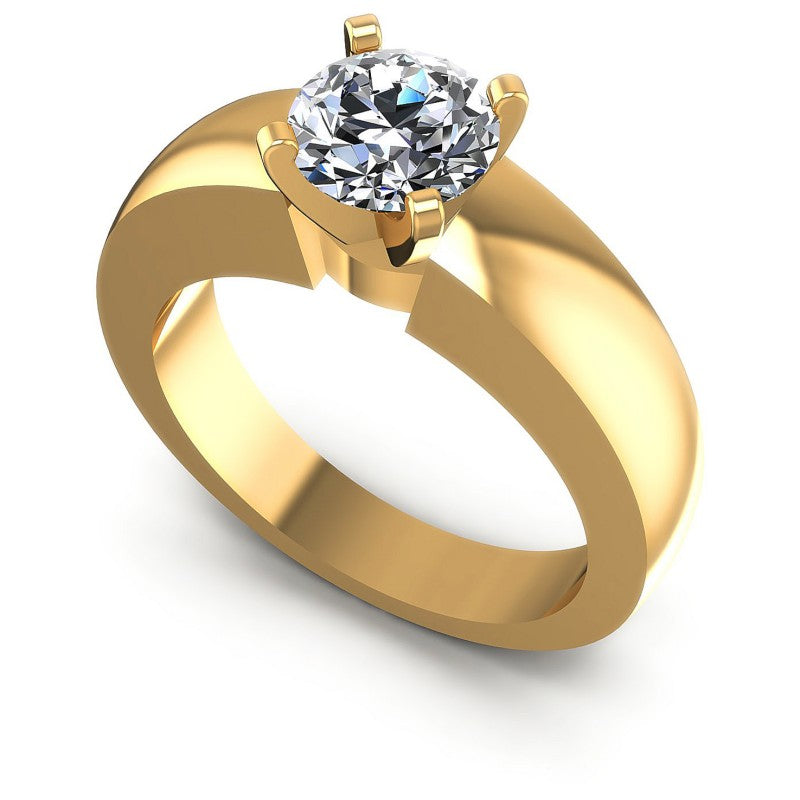 Round Diamonds 0.35CT Solitaire Ring in 14KT White Gold