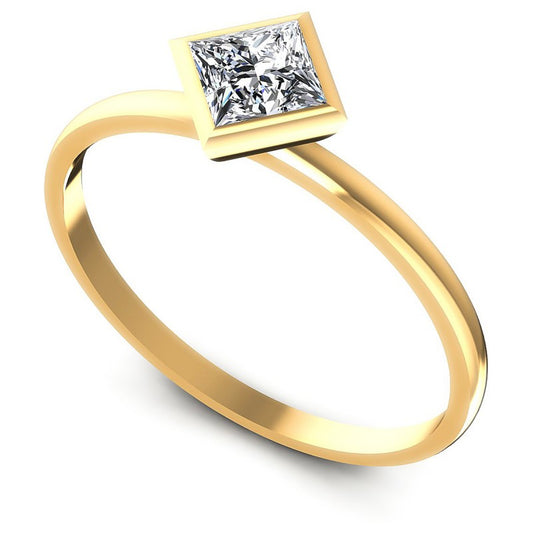 Princess Diamonds 0.35CT Solitaire Ring in 14KT White Gold