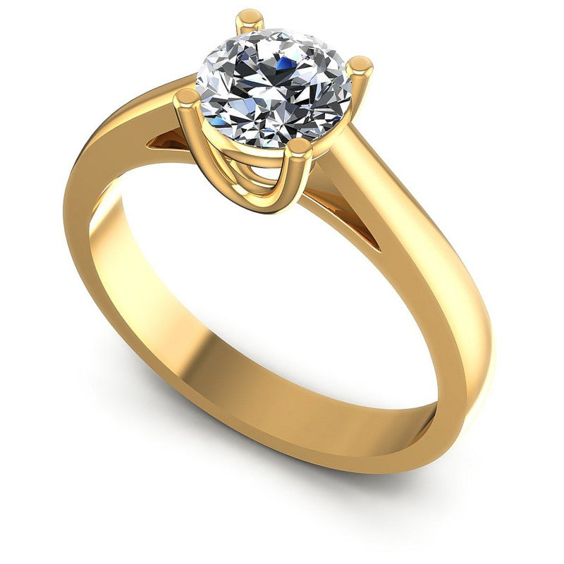 Round Diamonds 0.35CT Solitaire Ring in 14KT White Gold