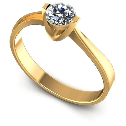 Round Diamonds 0.35CT Solitaire Ring in 14KT White Gold