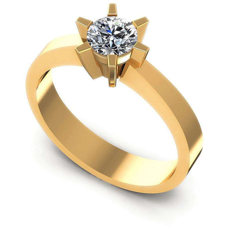 Round Diamonds 0.35CT Solitaire Ring in 14KT White Gold
