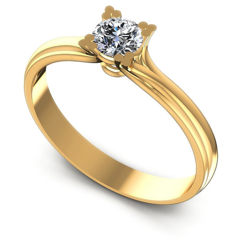 Round Diamonds 0.35CT Solitaire Ring in 14KT White Gold