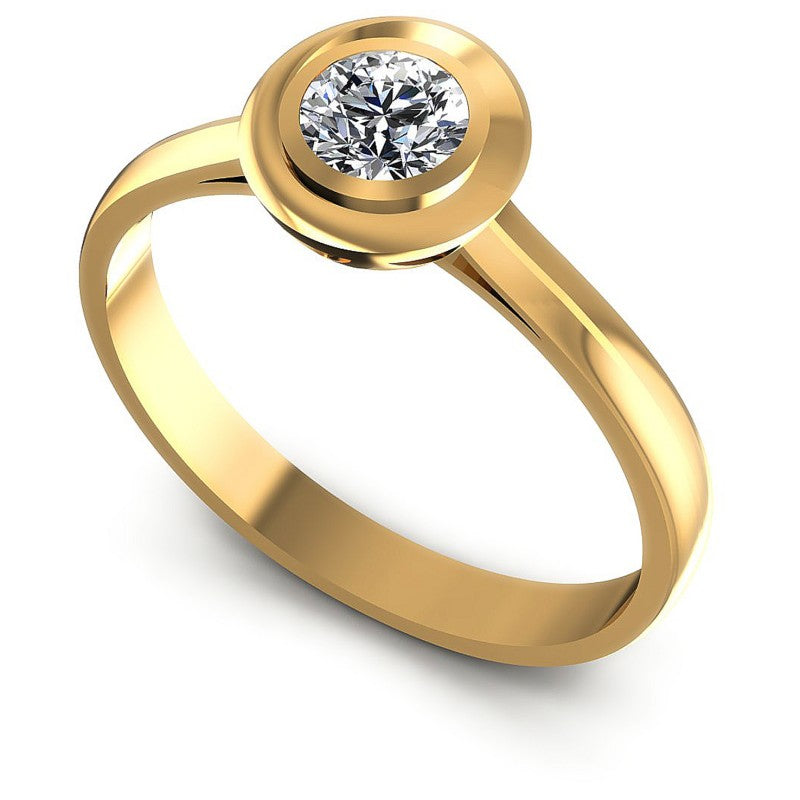 Round Diamonds 0.35CT Solitaire Ring in 14KT White Gold