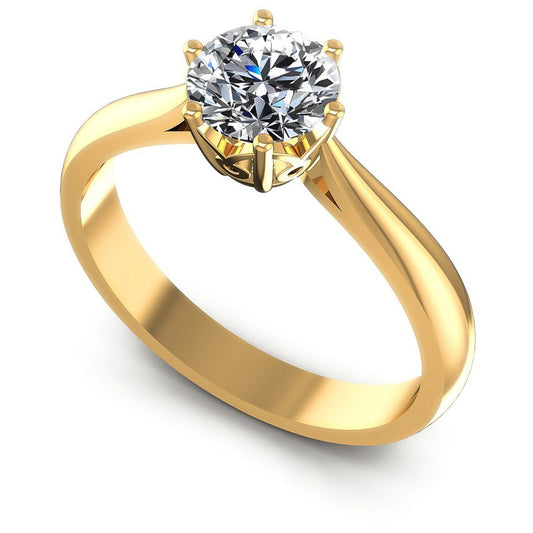 Round Diamonds 0.35CT Solitaire Ring in 14KT White Gold