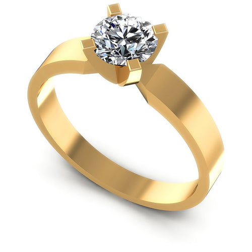 Round Diamonds 0.35CT Solitaire Ring in 14KT White Gold