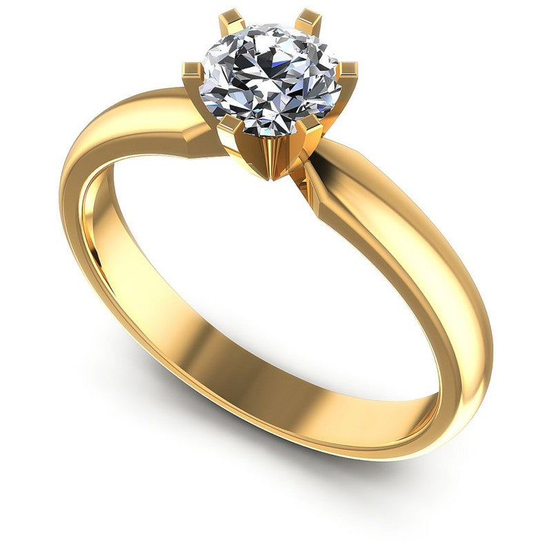 Round Diamonds 0.35CT Solitaire Ring in 14KT White Gold