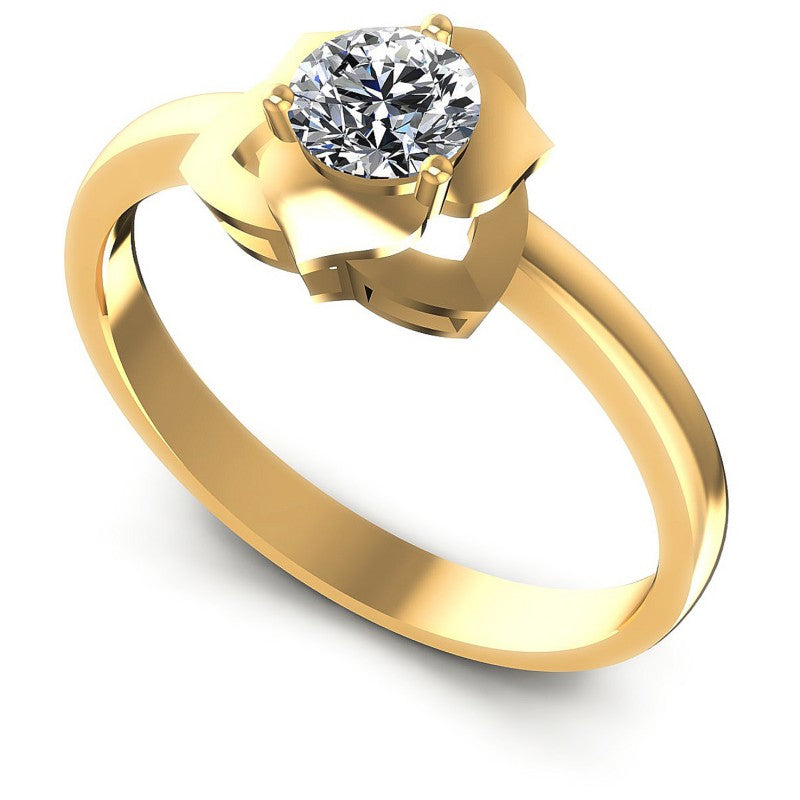 Round Diamonds 0.35CT Solitaire Ring in 14KT White Gold