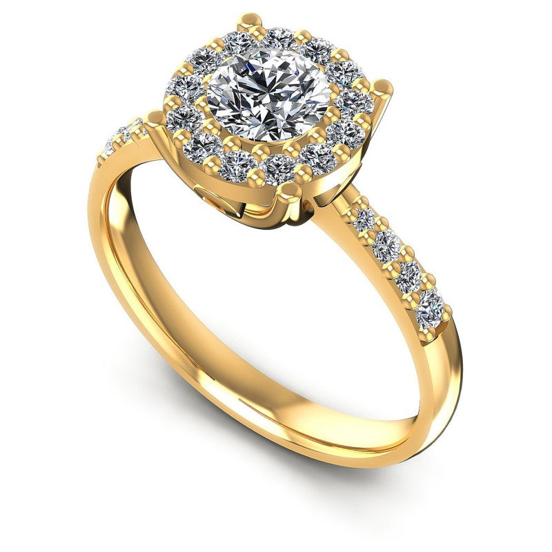 Round Diamonds 0.75CT Halo Ring in 14KT White Gold