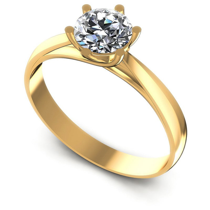 Round Diamonds 0.35CT Solitaire Ring in 14KT White Gold