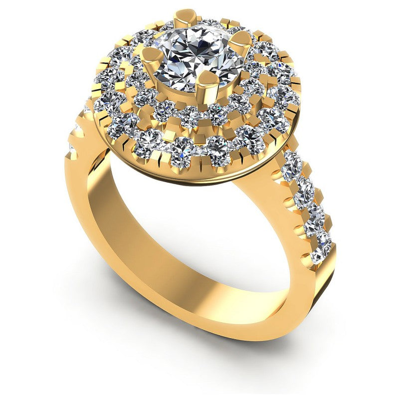 Round Diamonds 1.40CT Halo Ring in 14KT White Gold