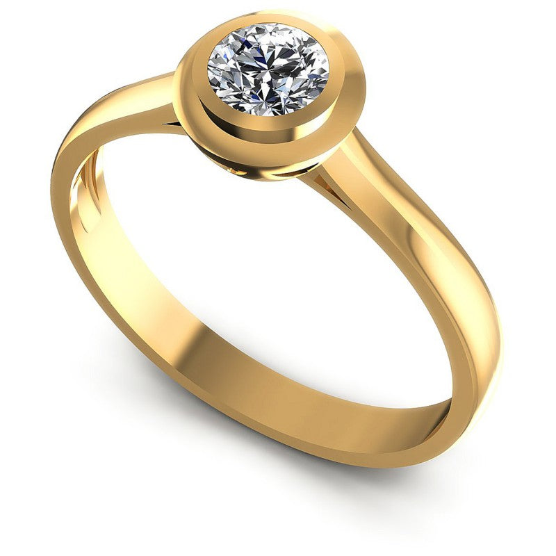 Round Diamonds 0.35CT Solitaire Ring in 14KT White Gold