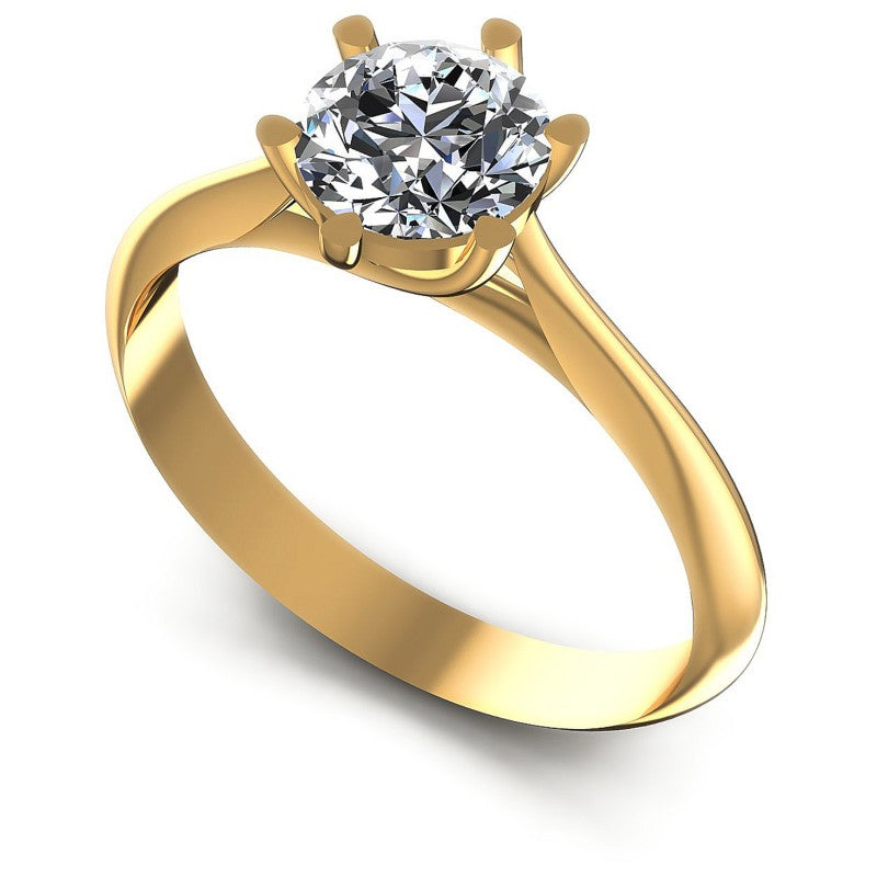 Round Diamonds 0.35CT Solitaire Ring in 14KT White Gold