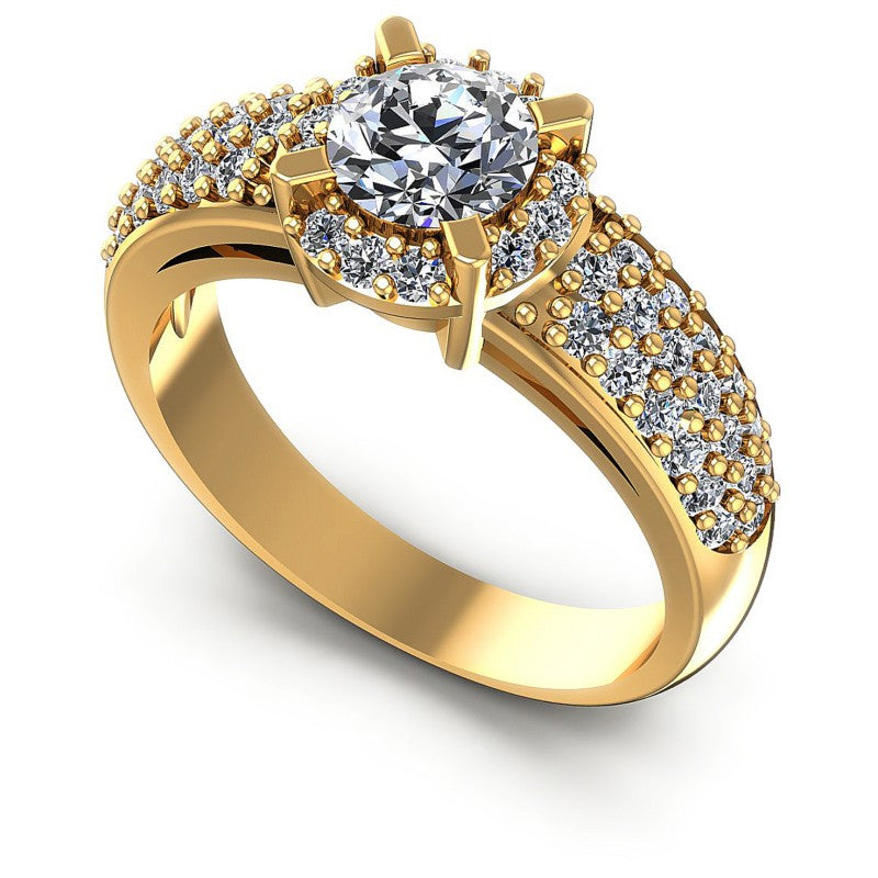 Round Diamonds 1.00CT Halo Ring in 14KT White Gold