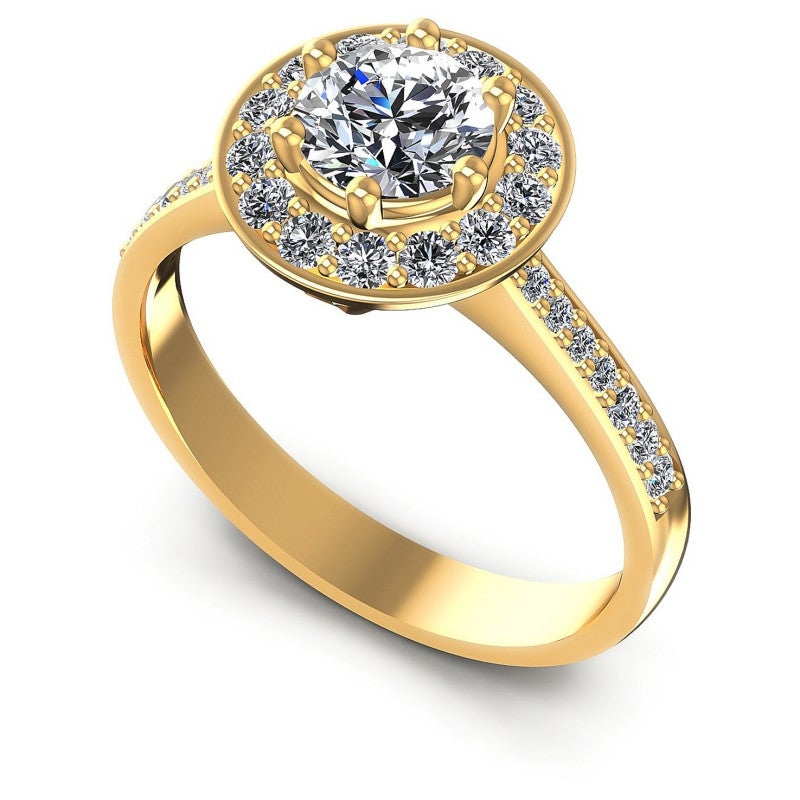 Round Diamonds 0.75CT Halo Ring in 14KT White Gold