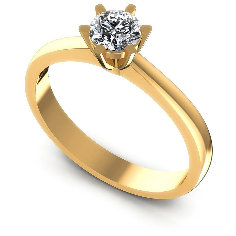 Round Diamonds 0.35CT Solitaire Ring in 14KT White Gold