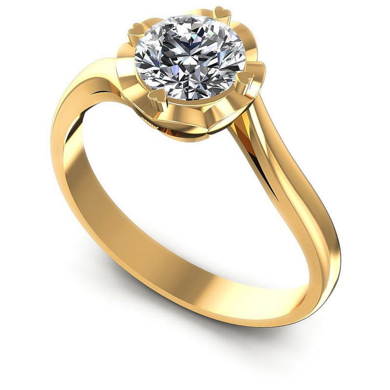 Round Diamonds 0.35CT Solitaire Ring in 14KT White Gold