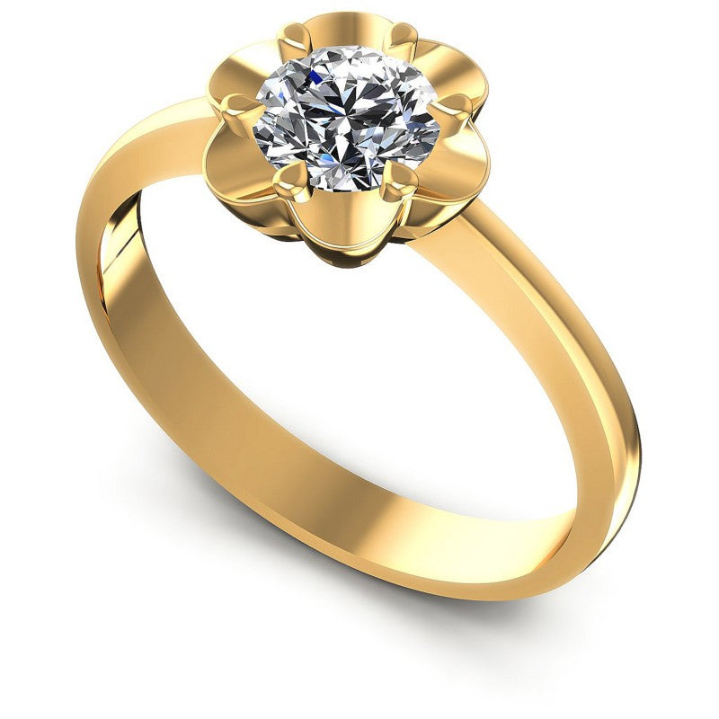 Round Diamonds 0.35CT Solitaire Ring in 14KT White Gold