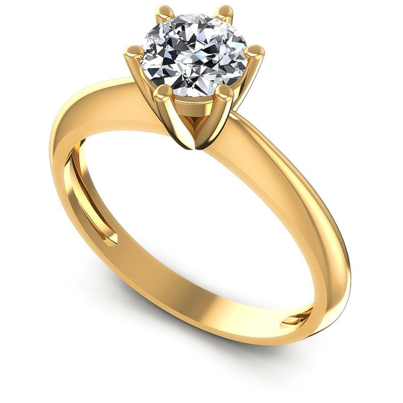 Round Diamonds 0.35CT Solitaire Ring in 14KT White Gold