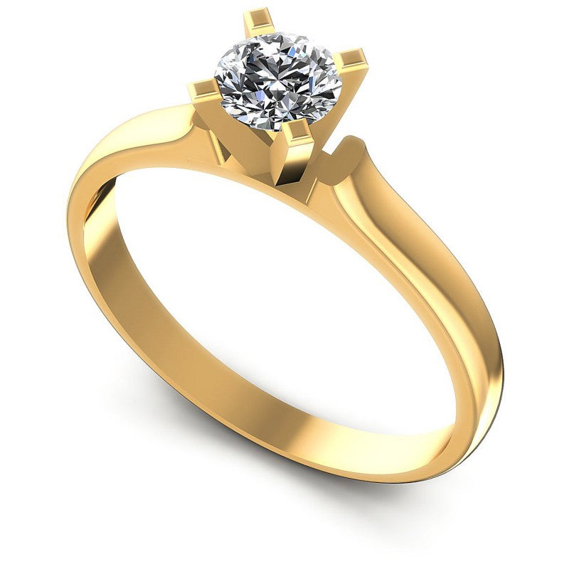 Round Diamonds 0.35CT Solitaire Ring in 14KT White Gold