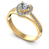 Round and Heart Diamonds 0.60CT Halo Ring in 14KT White Gold