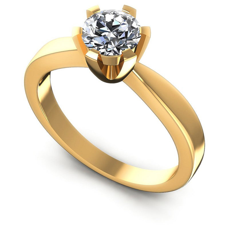 Round Diamonds 0.35CT Solitaire Ring in 14KT White Gold