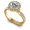Round Diamonds 1.30CT Halo Ring in 14KT White Gold