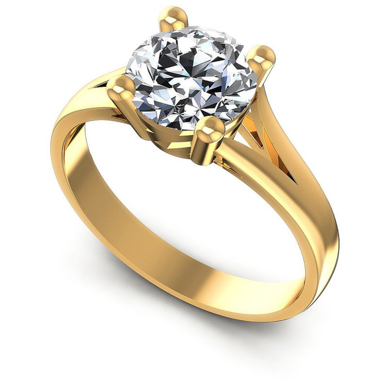 Round Diamonds 0.35CT Solitaire Ring in 14KT White Gold