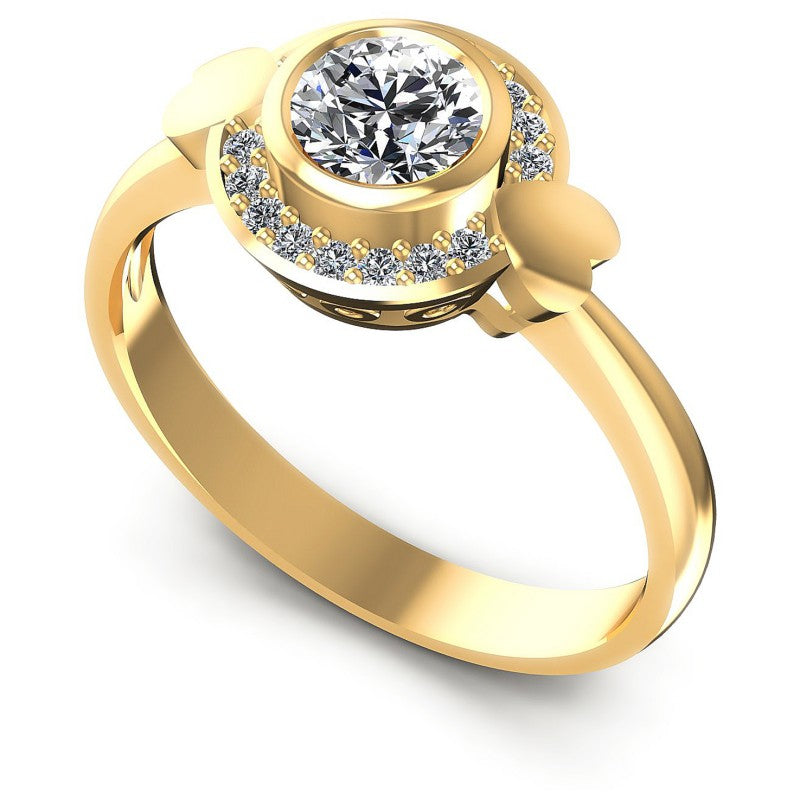 Round Diamonds 0.45CT Halo Ring in 14KT White Gold