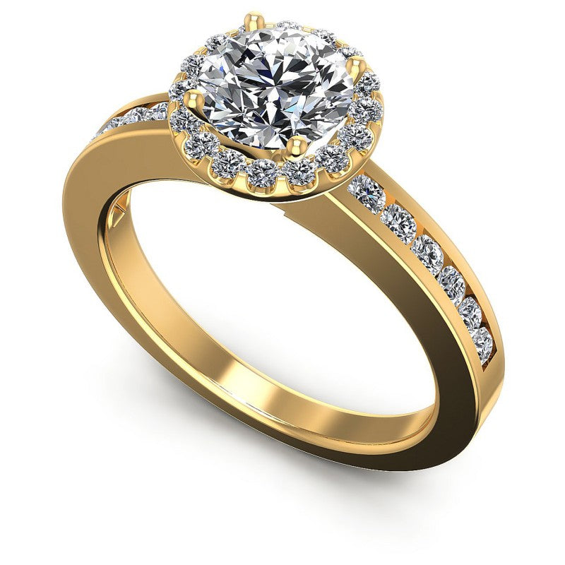 Round Diamonds 0.75CT Halo Ring in 14KT White Gold