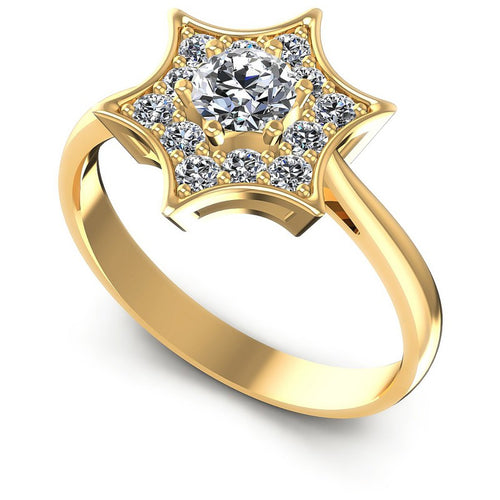 Round Diamonds 0.70CT Halo Ring in 14KT White Gold