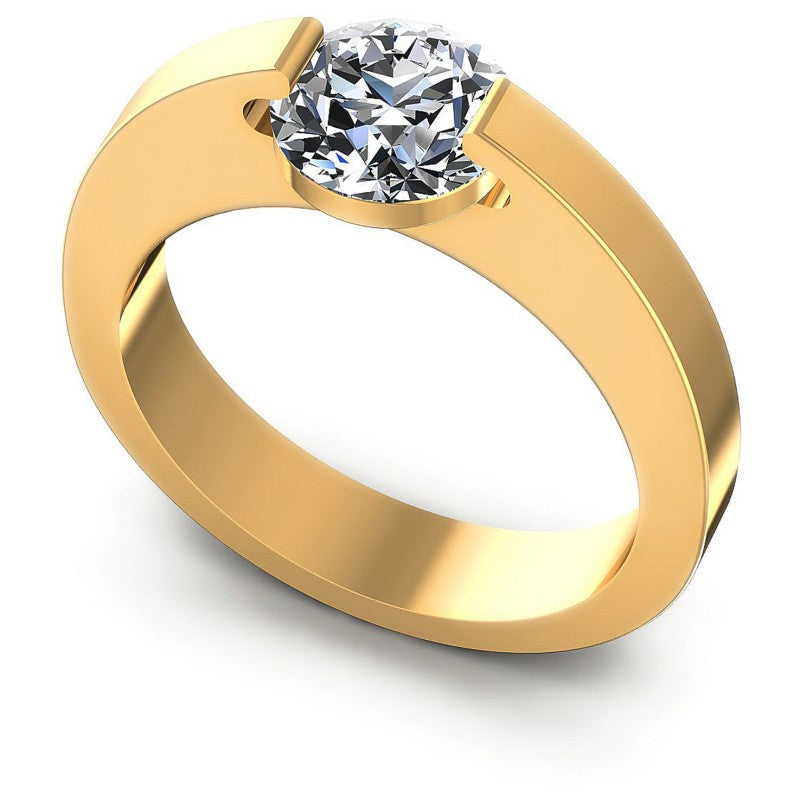Round Diamonds 0.35CT Solitaire Ring in 14KT White Gold