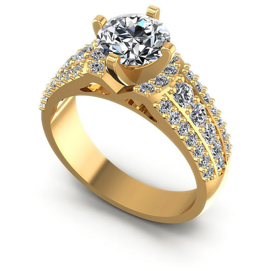Round Diamonds 1.20CT Engagement Ring in 14KT White Gold