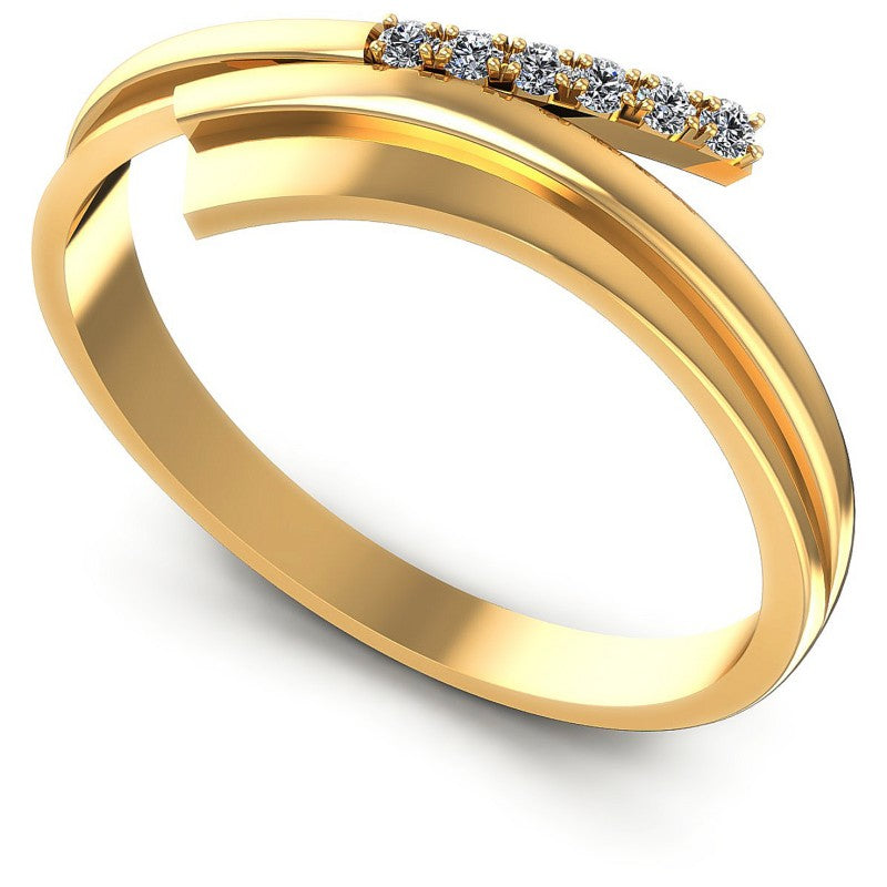 Round Diamonds 0.10CT Diamonds Wedding Band in 14KT White Gold