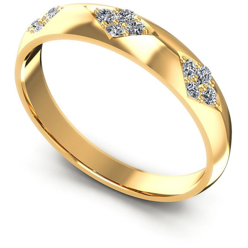 Round Diamonds 0.25CT Diamonds Wedding Band in 14KT White Gold