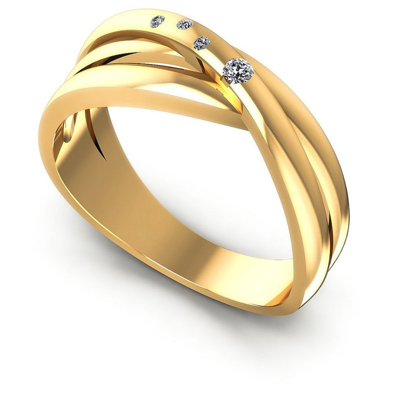 Round Diamonds 0.10CT Diamonds Wedding Band in 14KT White Gold