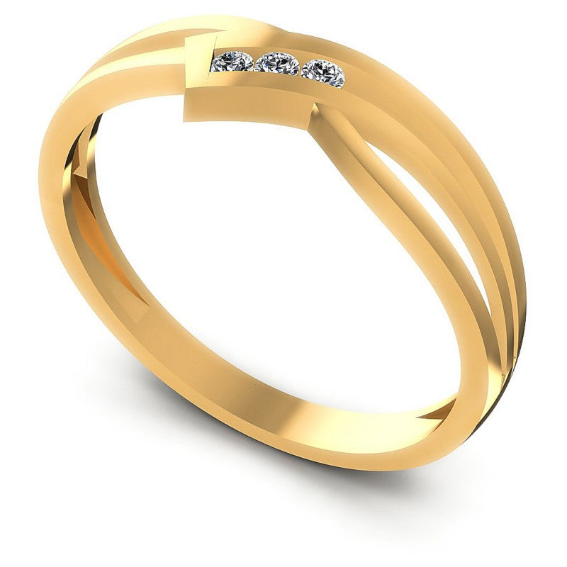 Round Diamonds 0.05CT Diamonds Wedding Band in 14KT White Gold