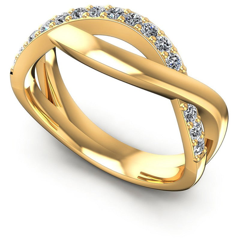 Round Diamonds 0.35CT Diamonds Wedding Band in 14KT White Gold