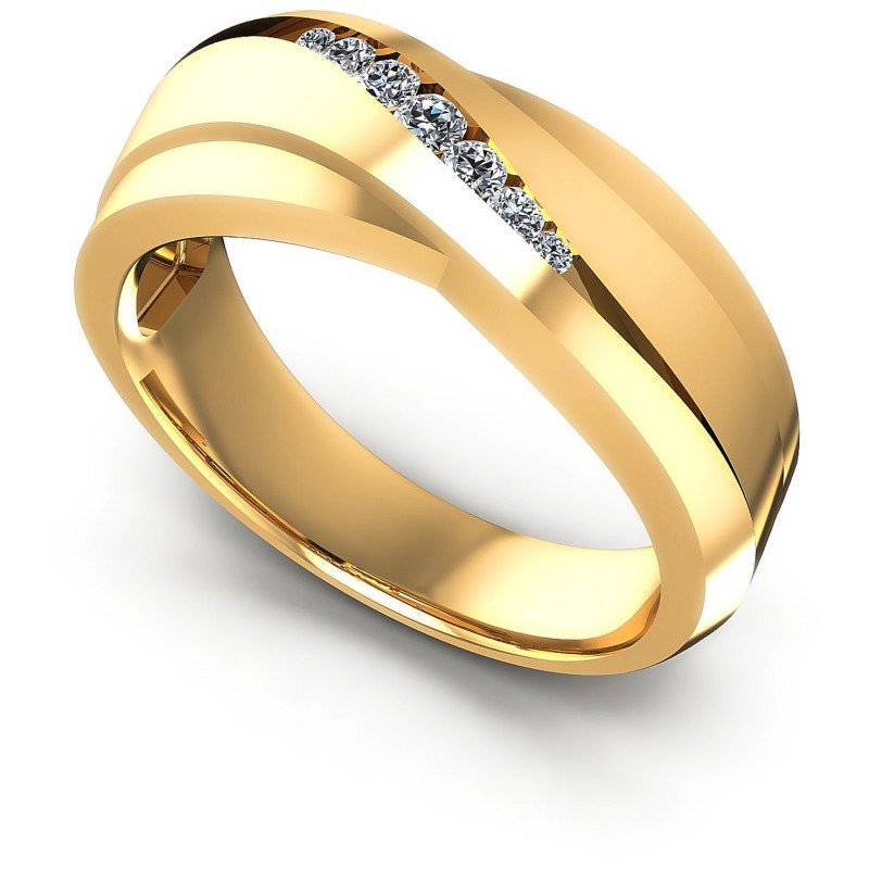 Round Diamonds 0.20CT Diamonds Wedding Band in 14KT White Gold