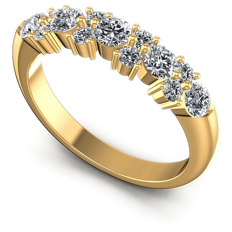 Round Diamonds 0.95CT Diamonds Wedding Band in 14KT White Gold
