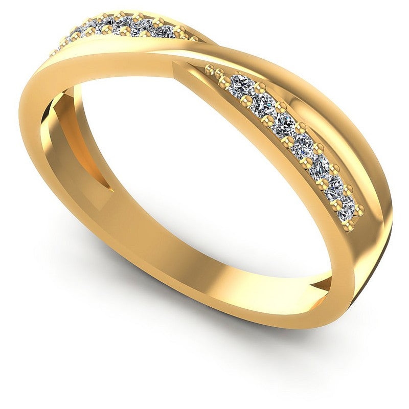 Round Diamonds 0.15CT Diamonds Wedding Band in 14KT White Gold