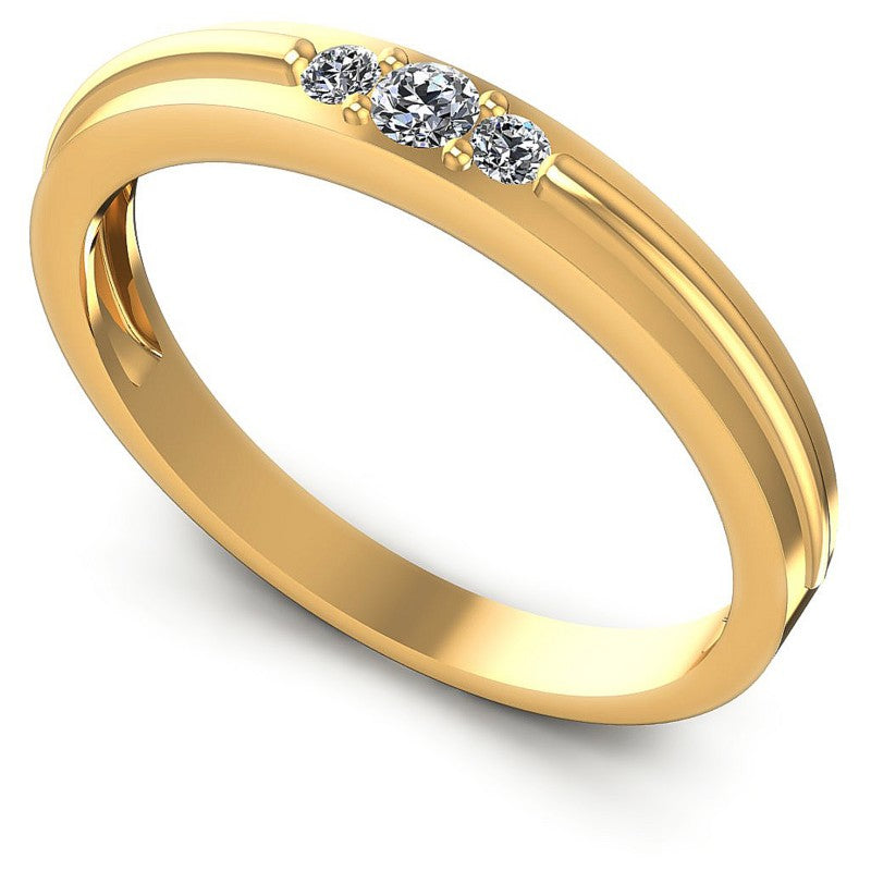 Round Diamonds 0.10CT Diamonds Wedding Band in 14KT White Gold