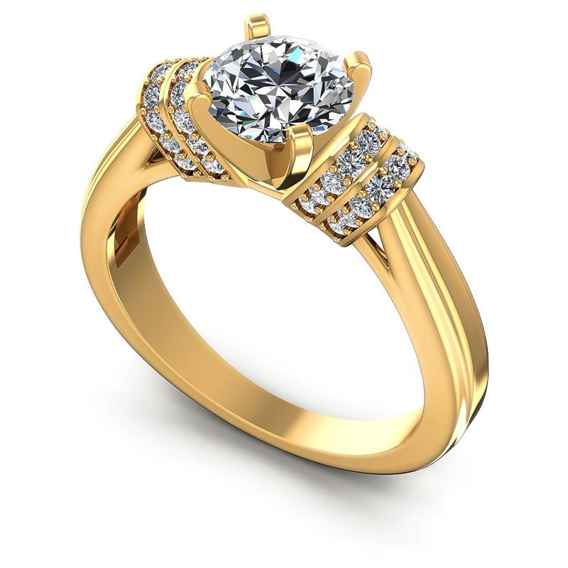 Round Diamonds 0.65CT Engagement Ring in 14KT White Gold