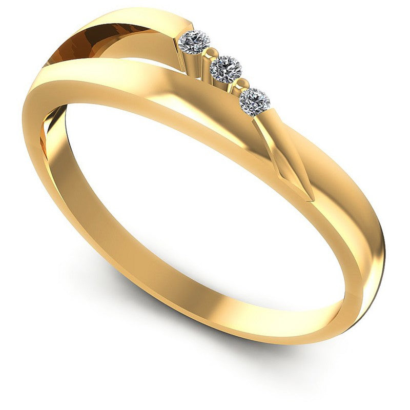 Round Diamonds 0.05CT Diamonds Wedding Band in 14KT White Gold