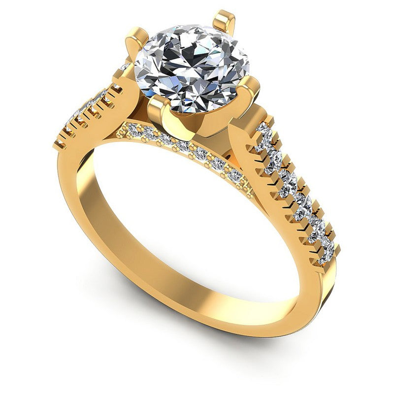 Round Diamonds 0.75CT Engagement Ring in 14KT White Gold